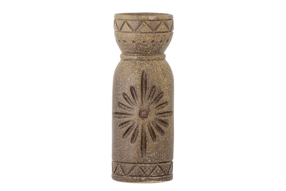 Luxusbetten24 Terra Vase Braunes Steingut