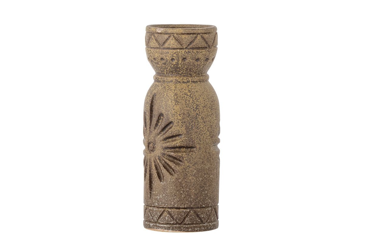 Luxusbetten24 Terra Vase Braunes Steingut