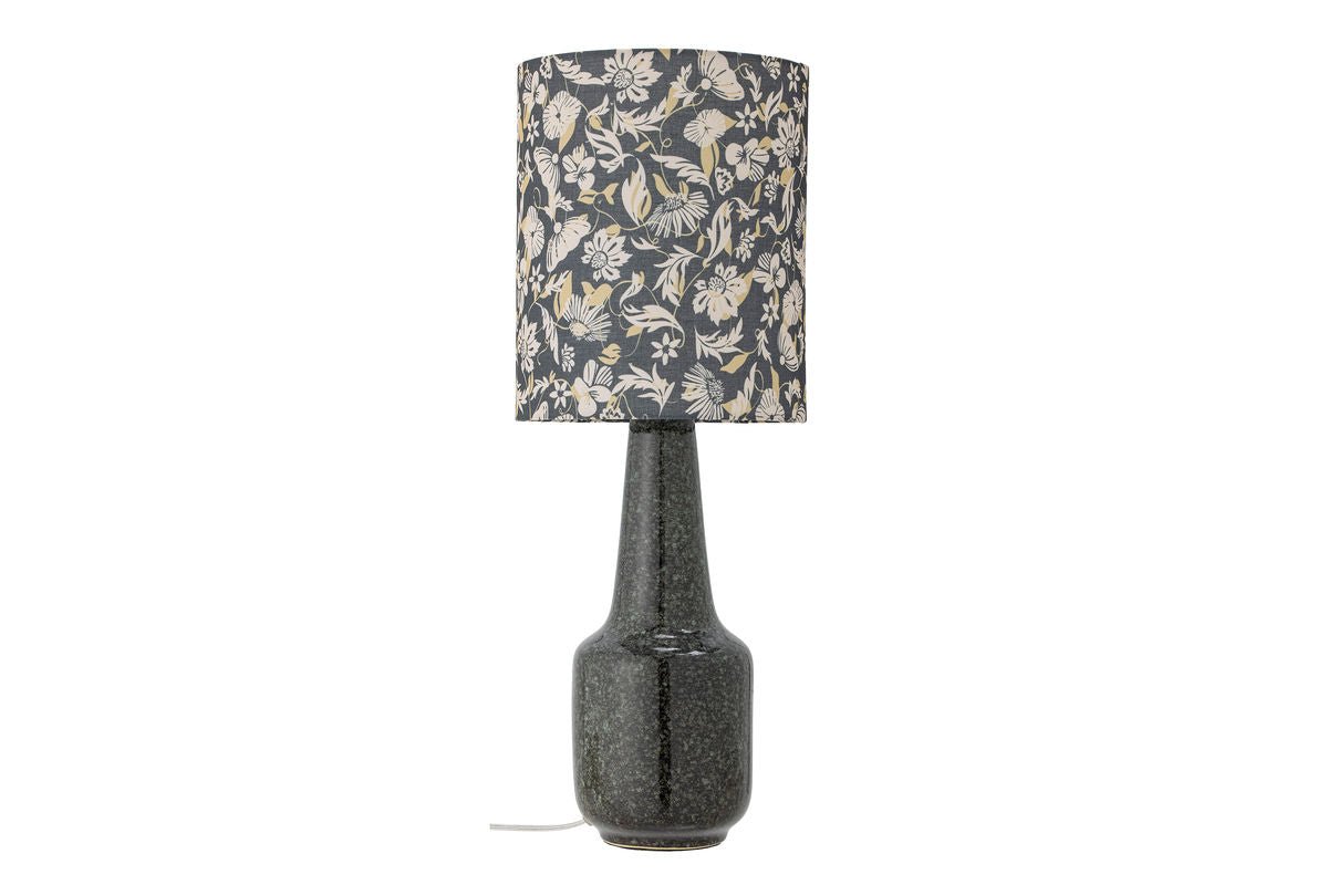 Bloomi Tischlampe Mit Blumenschirm, Modern Eleganter Stil Schwarz‑Grau