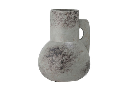 Luxusbetten24 Grounded Keramikvase Grau Eleganz Dekor