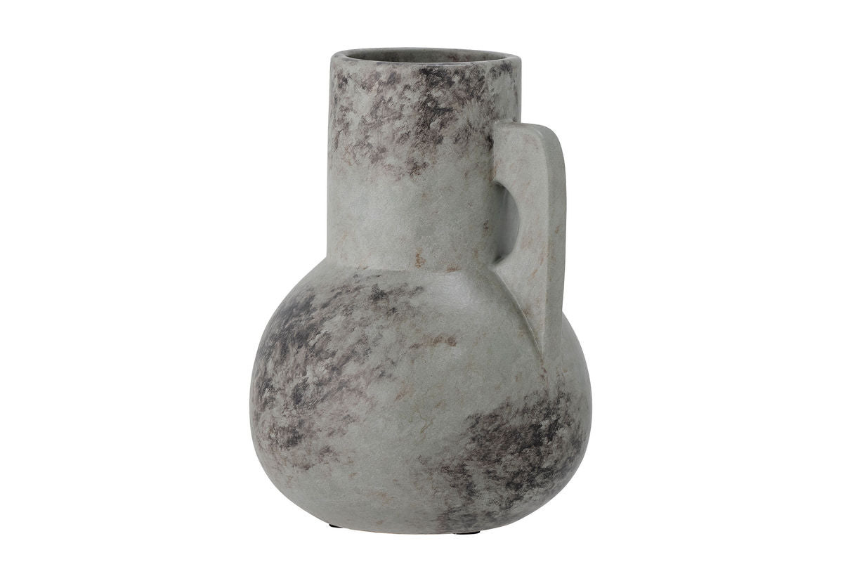 Luxusbetten24 Grounded Keramikvase Grau Eleganz Dekor
