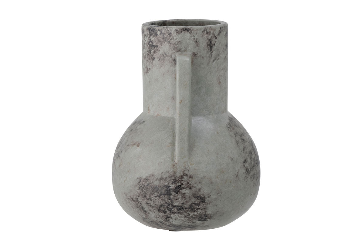 Luxusbetten24 Grounded Keramikvase Grau Eleganz Dekor