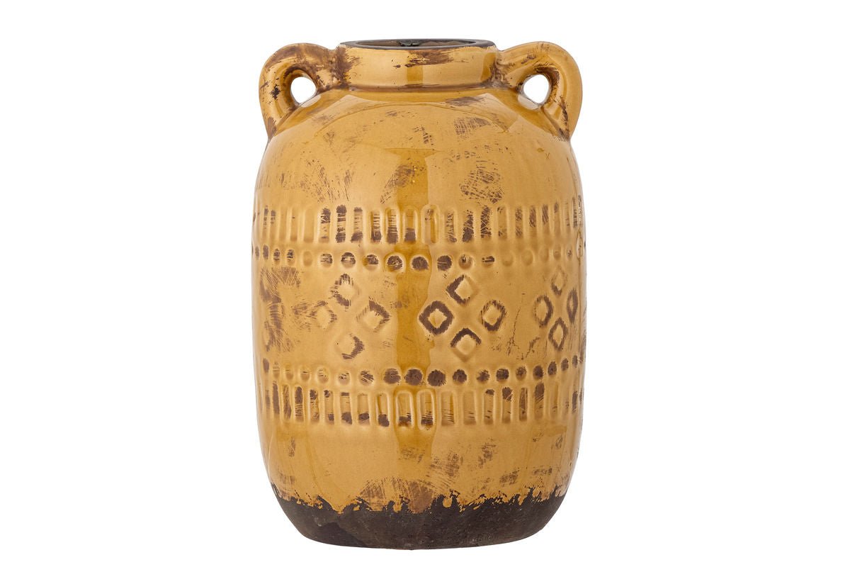 Luxusbetten24 Miranda Vase Gelbes Terrakotta