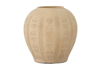 Luxusbetten24 Aductu Helle Terrakotta Vase Mit Eleganter Form