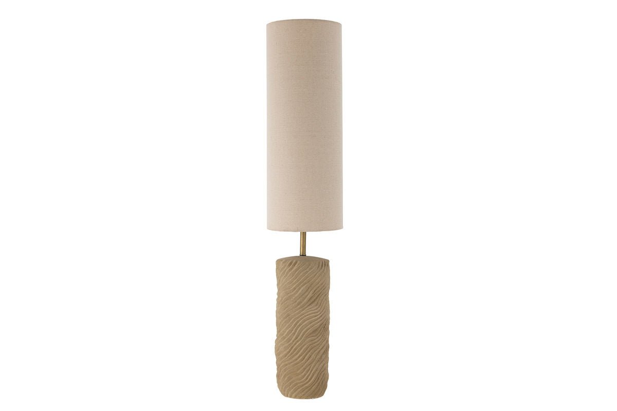 Stehlampe Ari – Steingut mit Stoffschirm
