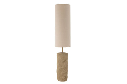 Stehlampe Ari – Steingut mit Stoffschirm