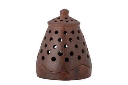 Luxus Teelichthalter Puncto Dunkles Terrakotta Keramik Modern Wohnaccessoire