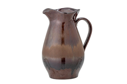 Krug Liros Steingut Vase mit Reaktiver Glasur in Braun