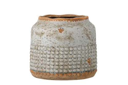 Vase Selina – Dekorative Terrakotta & Graue Keramik