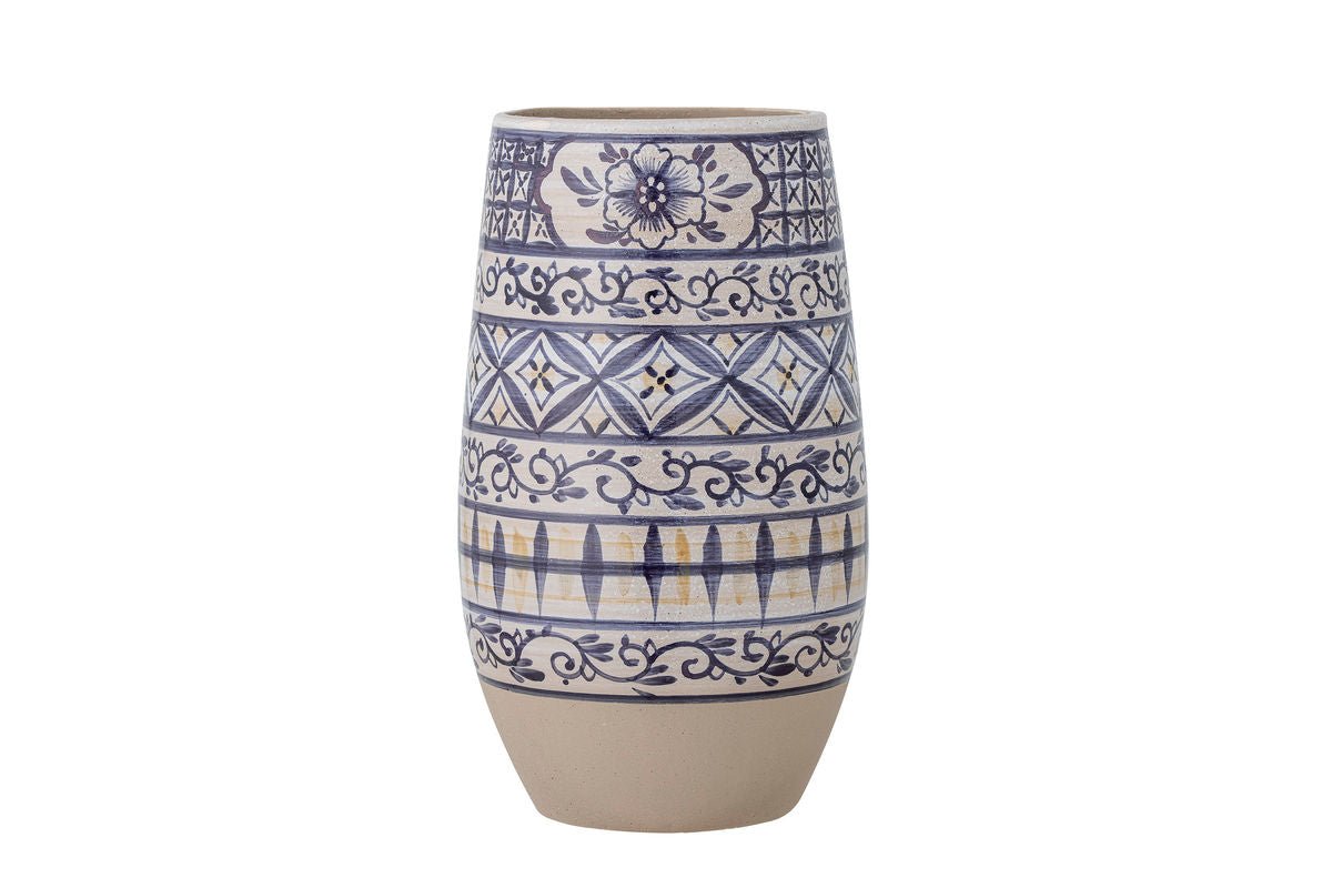 Luxusbetten24 Sarena Vase Blaues Steingut Blau