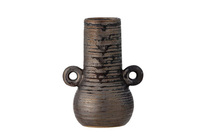 Luxusbetten24 Ora Handgefertigte Dekorative Steingut Vase Braun Wohnzimmer