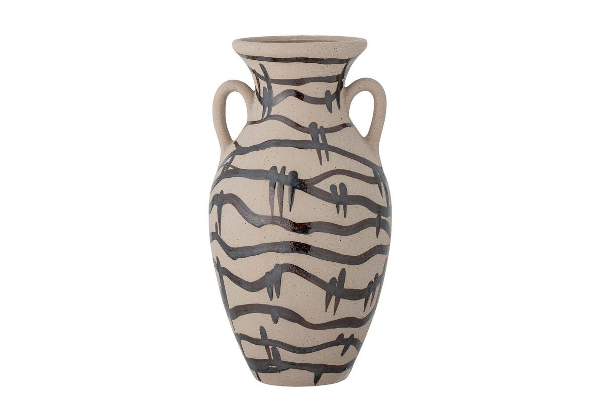 Vase Alura – Schwarzes Steingut