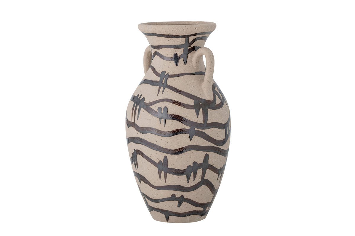 Vase Alura – Schwarzes Steingut