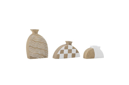 Vasen Set (3-teilig) „Nauta“ – Terrakotta