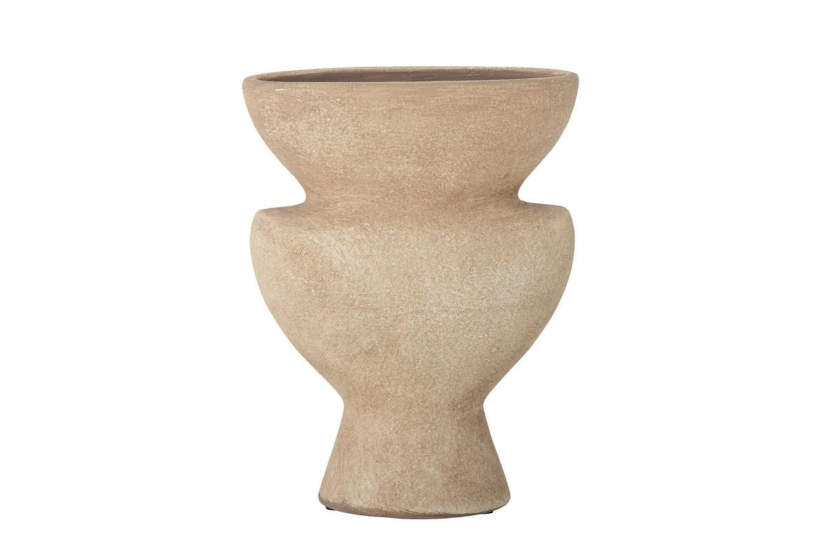 Luxusbetten24 Elvara Vase Terrakotta Natur Handgefertigt Elegante Dekoration