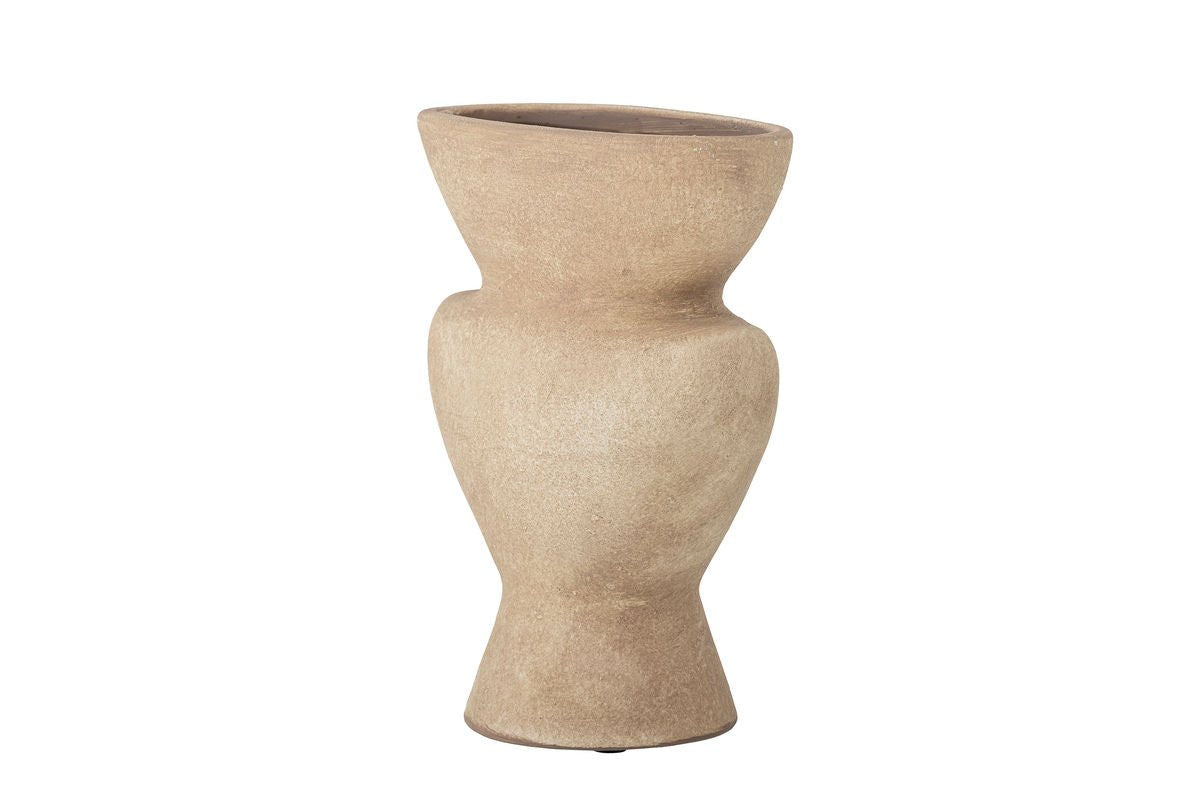 Luxusbetten24 Elvara Vase Terrakotta Natur Handgefertigt Elegante Dekoration