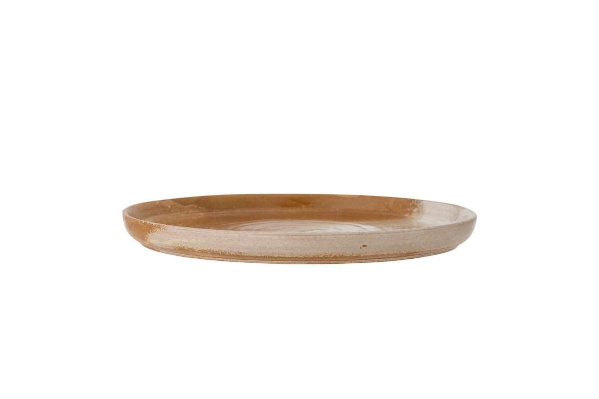 Luxusbetten24 Valéon Servierplatte Steingut Natur-Braun Esszimmer Groß Elegant