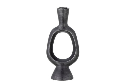 Kerzenhalter Noah – schwarzes Polyresin mit roher Metalloptik