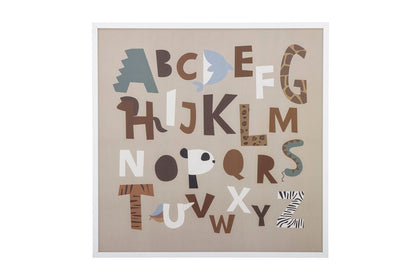Luxusbetten24 Lumo Poster Alphabet Illustration 51 × 51 cm Bunt