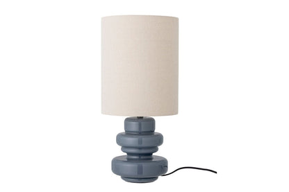 Luxusbetten24 Glory Tischlampe Gewelltes Glas Blau