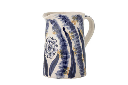 Luxusbetten24 BlueFlower Vase aus Blauem Steingut