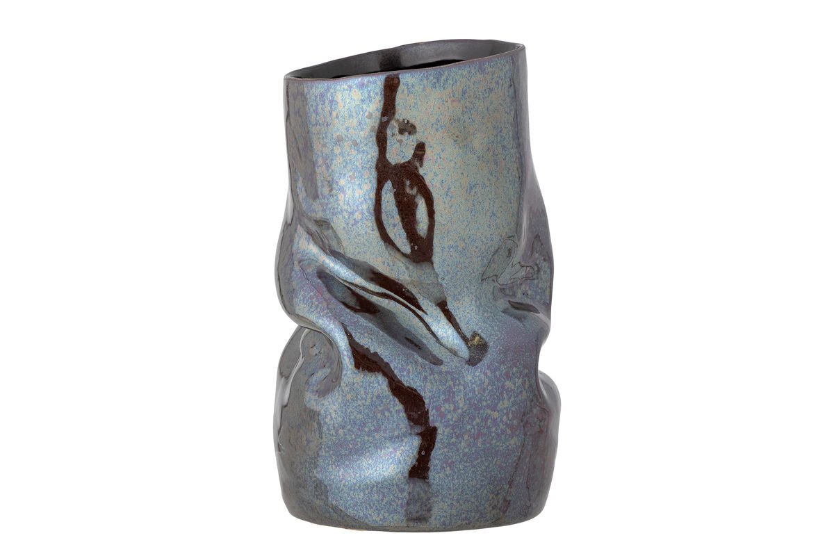 Luxusbetten24 Alena Vase Schwarzes Steingut