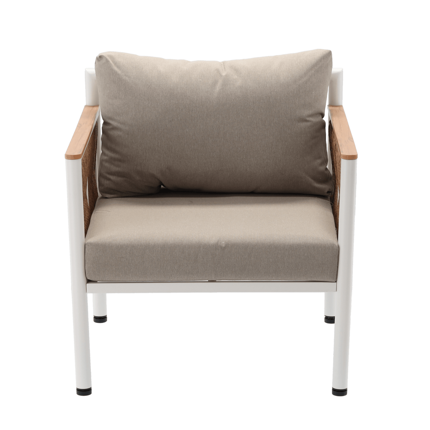 Belora Garten Loungeset – Aluminium Sofa, 2 Sessel & Tisch, Grau