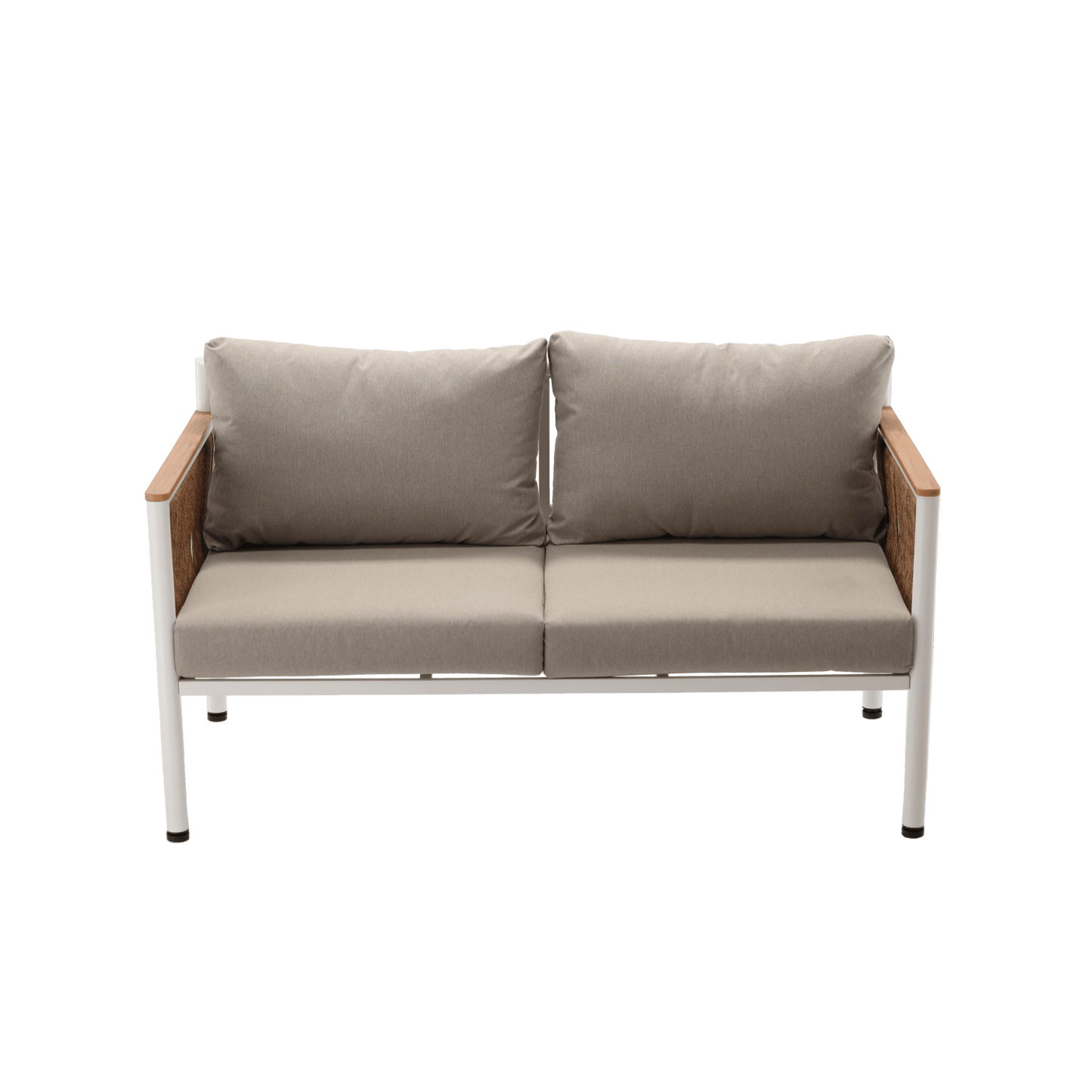 Belora Garten Loungeset – Aluminium Sofa, 2 Sessel & Tisch, Grau