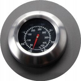 BarbecuePro Gas Grillwagen – Schwarz, 2‑Brenner, Thermometer, Klappbare Tische