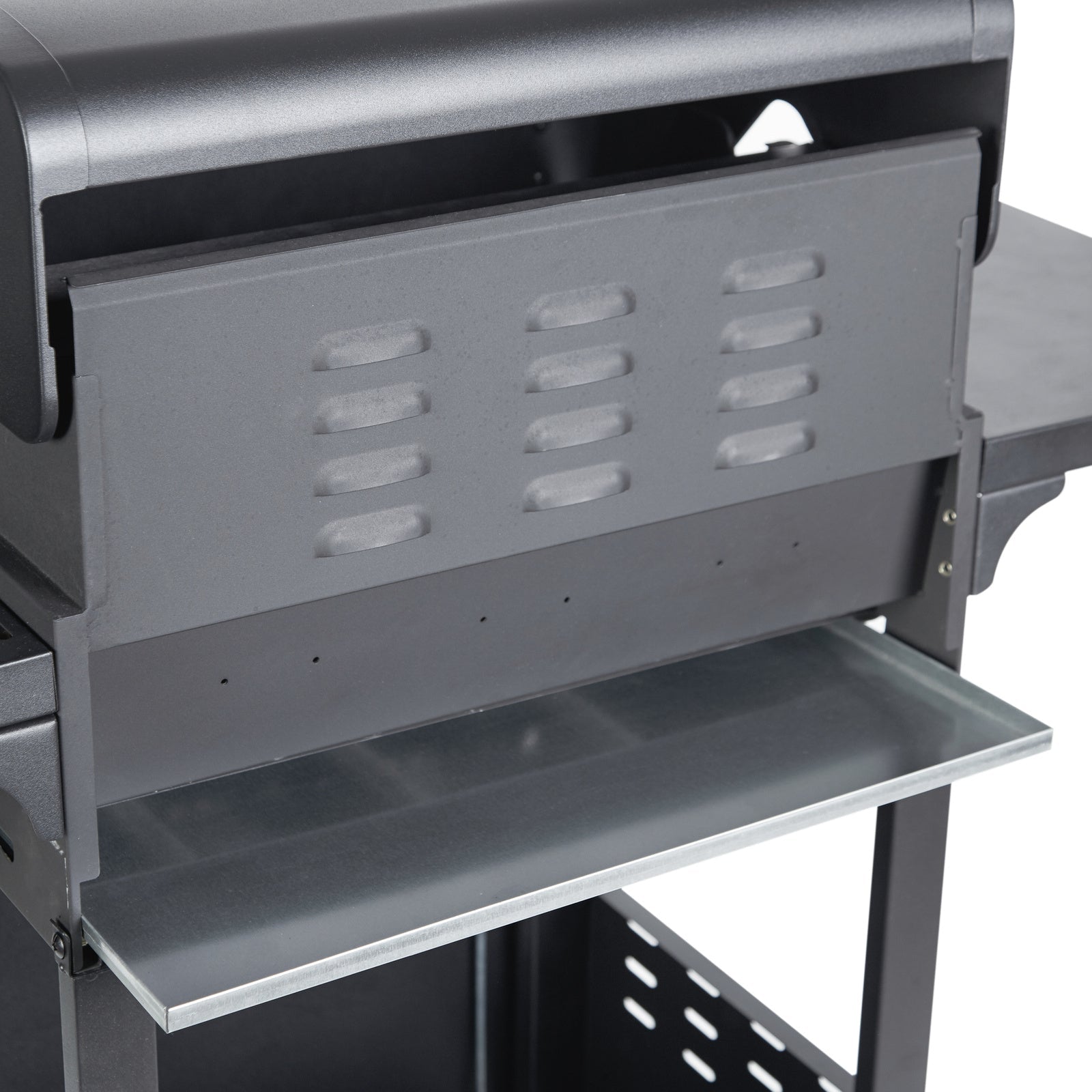BarbecuePro XL Grillwagen, 3 Brenner, Warmhalterost, Schwarz