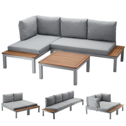 Garten Loungeset ModuFlex – Modulares Aluminium Lounge-Set