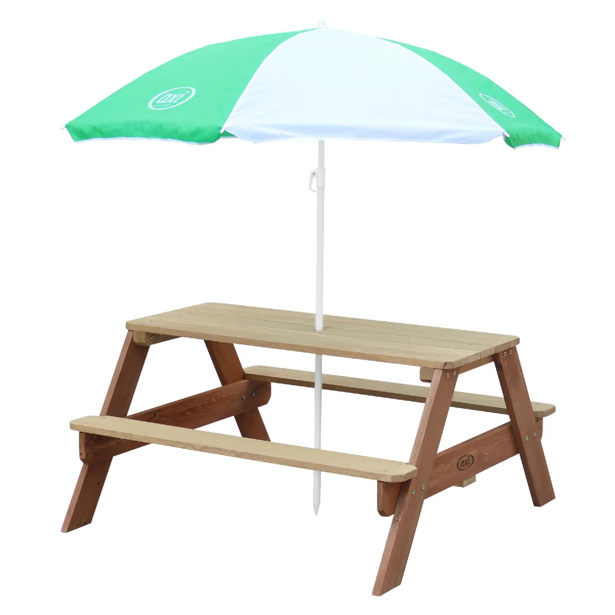 Axi House AXI Enfants Parasol Verde y Blanco para Niños