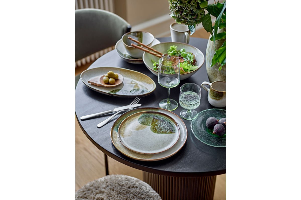 Luxusbetten24 Arimo Teller-Set Buntes Glas 2-Teilig