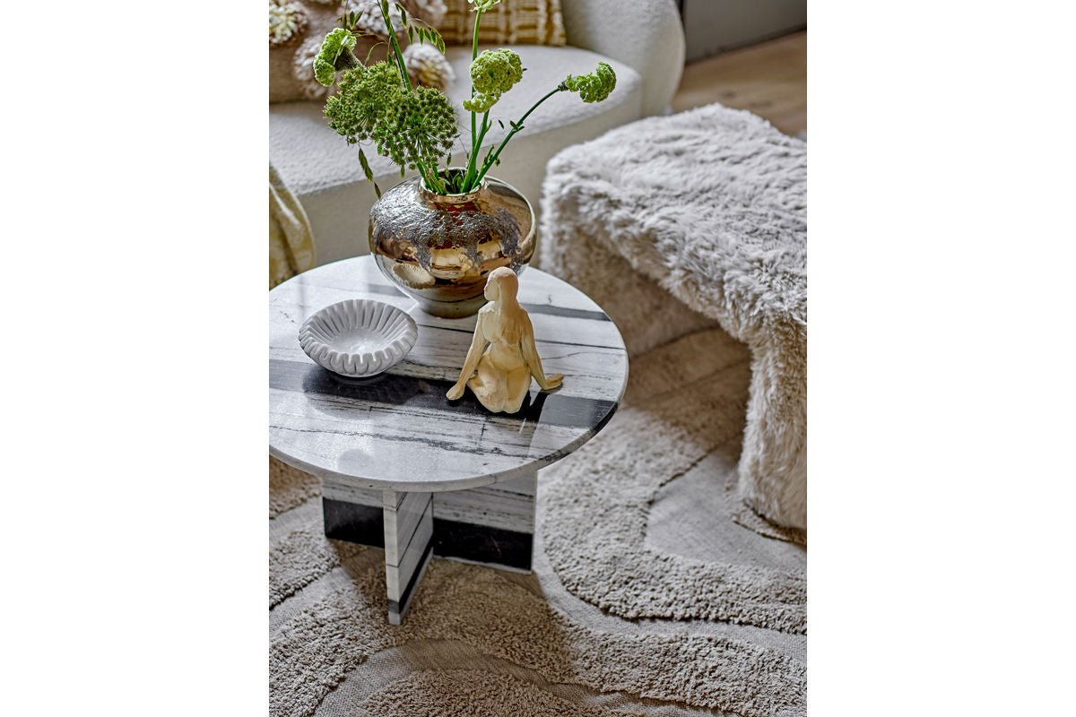 Luxusbetten24 Vase „Golden Scar“ aus Steingut Goldbraun