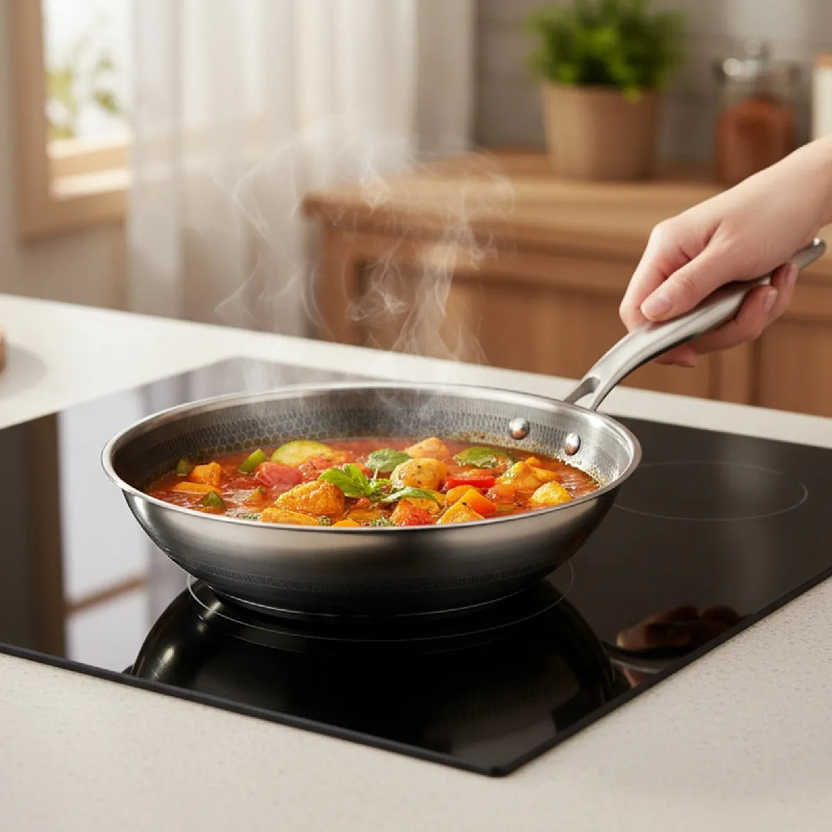 Poêle Inox 28cm Cheffinger Argent MKR00014302758