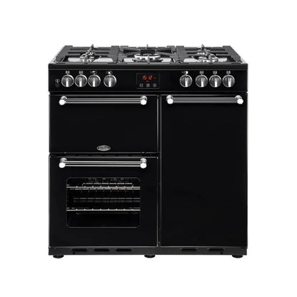 Belling PKENS90DFBLK Cocina Negra 90 cm 5 Quemadores 3 Hornos