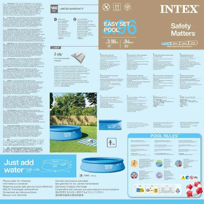 Intex Easy Set 396 x 84 Cm Piscina Redonda Azul