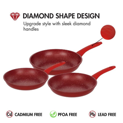 Set Poêles Forgées 28cm Herzberg Rouge MKR00013123093