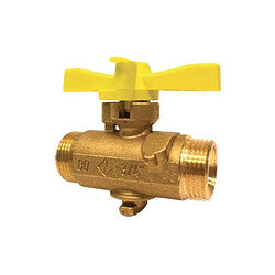 Banides & Debeaurain VálvulaGas 1‑1/4" Cuarto de Giro Amarilla