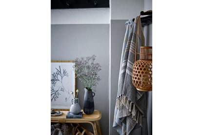 Gresto Elegante Graue Keramikvase, Handgefertigt, Muster, Moderne Wohnzimmerdekoration