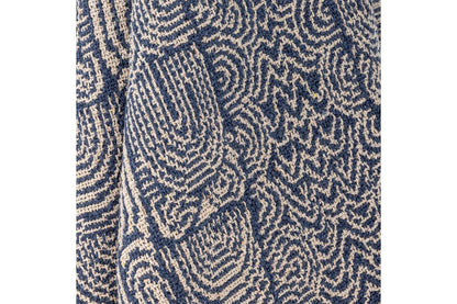 Überwurfdecke Hena - Blau, aus recycelter Baumwolle