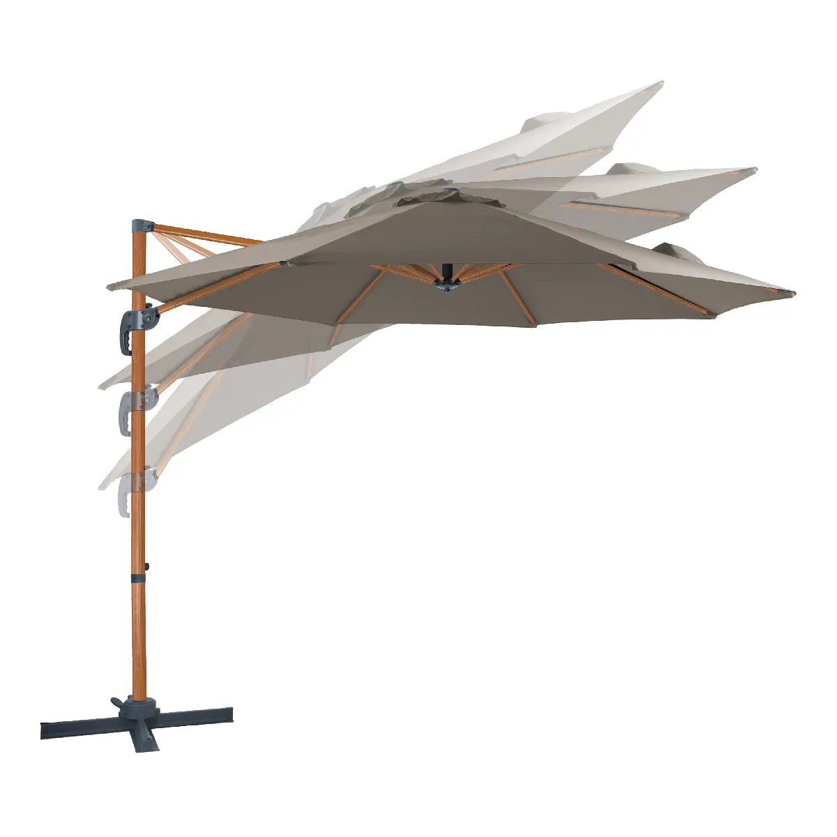 Axi House Marisol Parasol Desplegable Rectangular Taupe 300cm