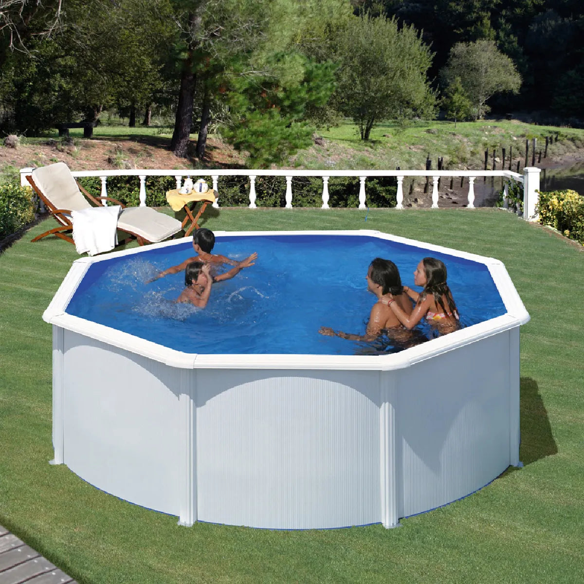Gre Fidji Piscina Redonda 3 m – Arena y Escalera