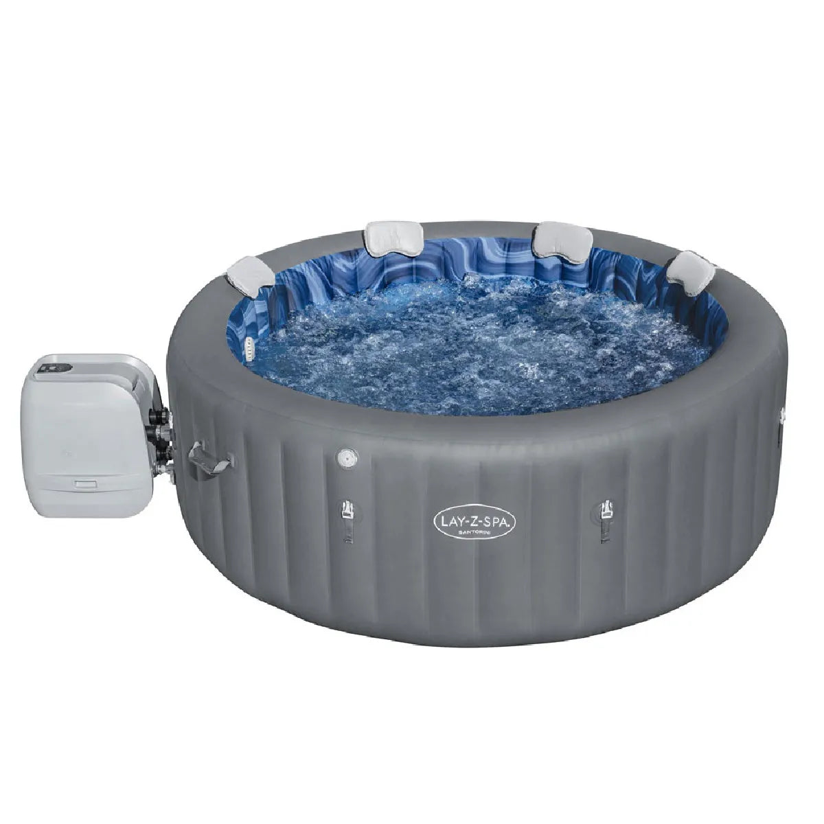 Spa Gonflable Bestway Lay-Z-Spa Santorini Rond Bulles 7 Places MKR00003388229