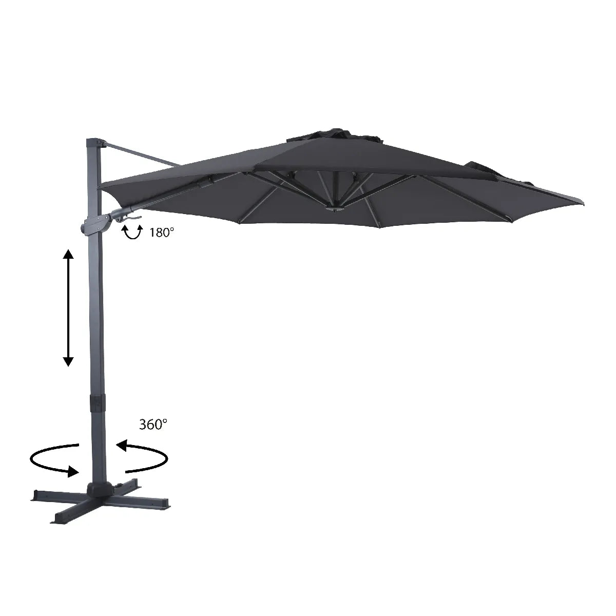 Axi House AXI Cyrus Premium Parasol Rectangular Gris Anthracite