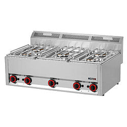 Casselin Cocina de Gas Acero Inoxidable 6 Quemadores