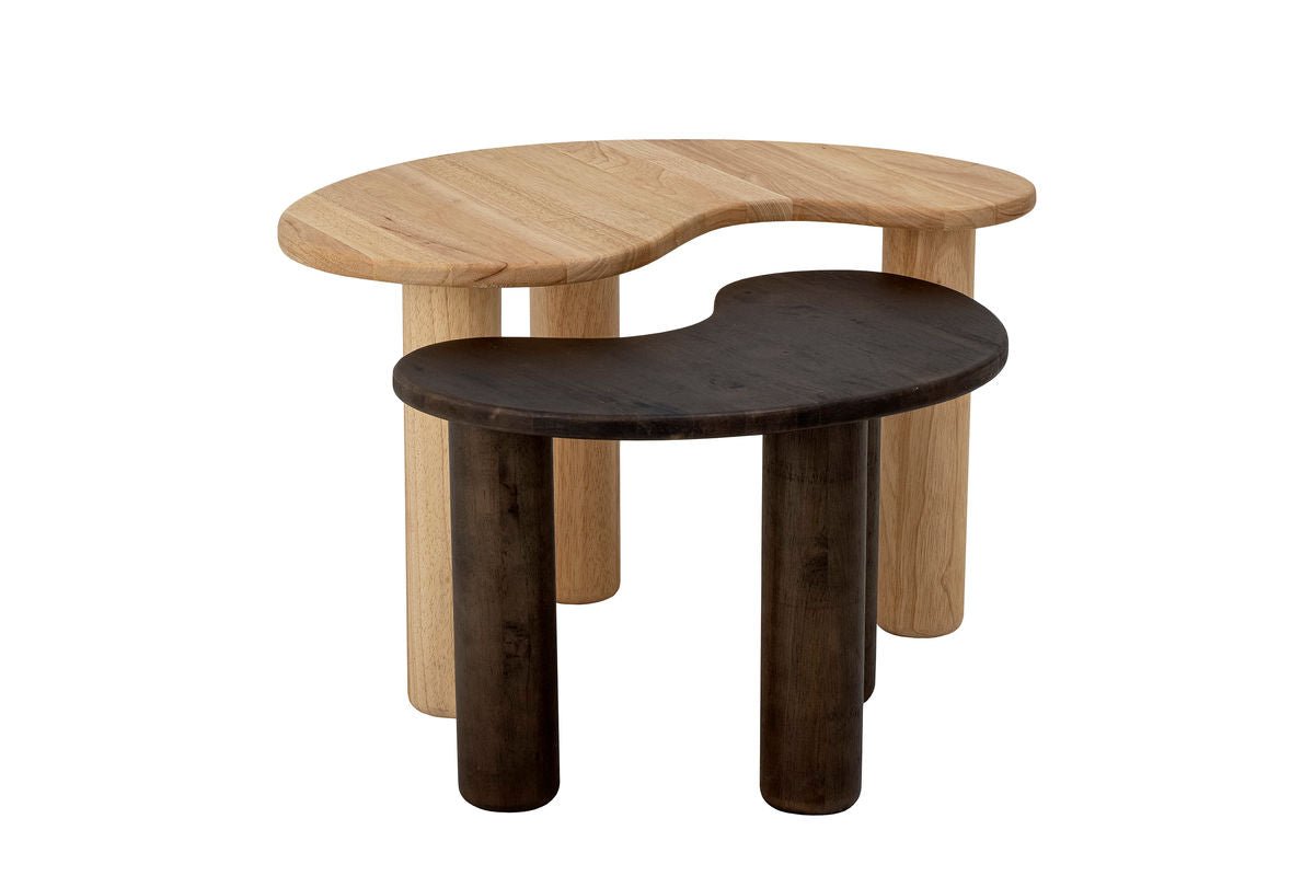 Couchtisch Tahu – Organisches Design aus Gummibaumholz