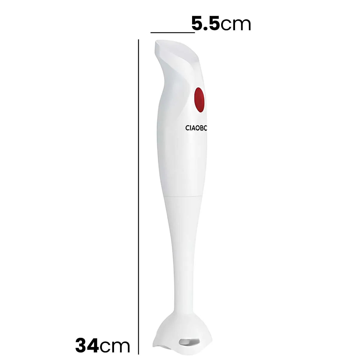 Avizar Batidora de Mano 300W Ergonómica con Cuchilla Inoxidable Blanca