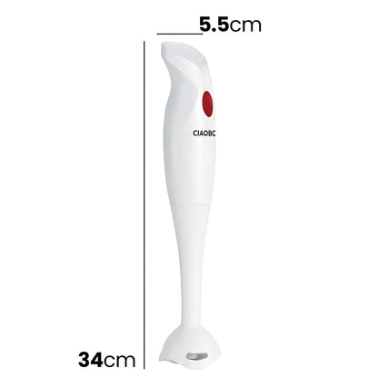 Avizar Batidora de Mano 300W Ergonómica con Cuchilla Inoxidable Blanca