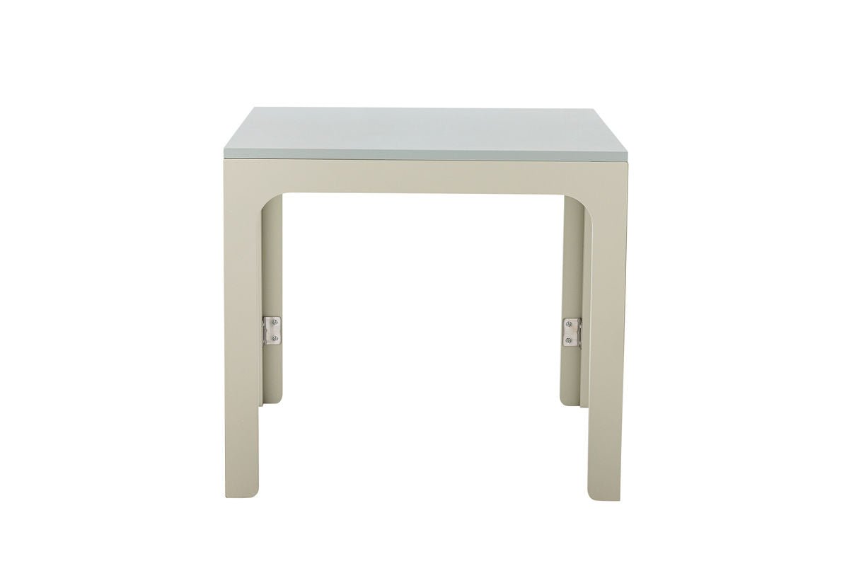 Kinder Beistelltisch Luana – Klappbarer Tisch in Grau‑Beige, 60 × 40 × 45 cm